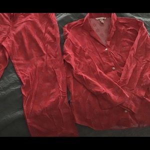 Victorias secret flannel pajama set